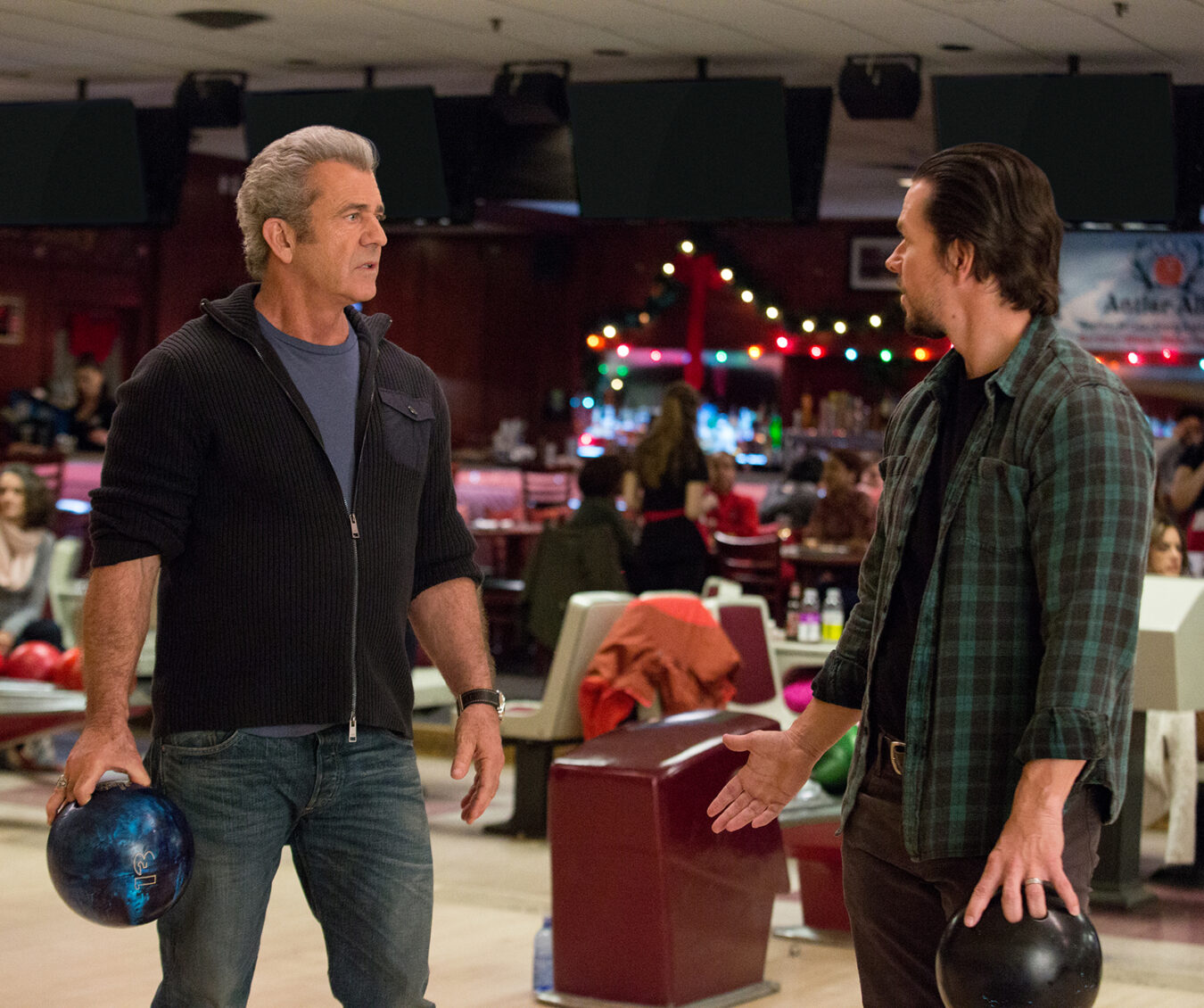 Mel GIbson plays Kurt and Mark Wahlberg plays Dusty in Daddy’s Home 2 from Paramount Pictures.