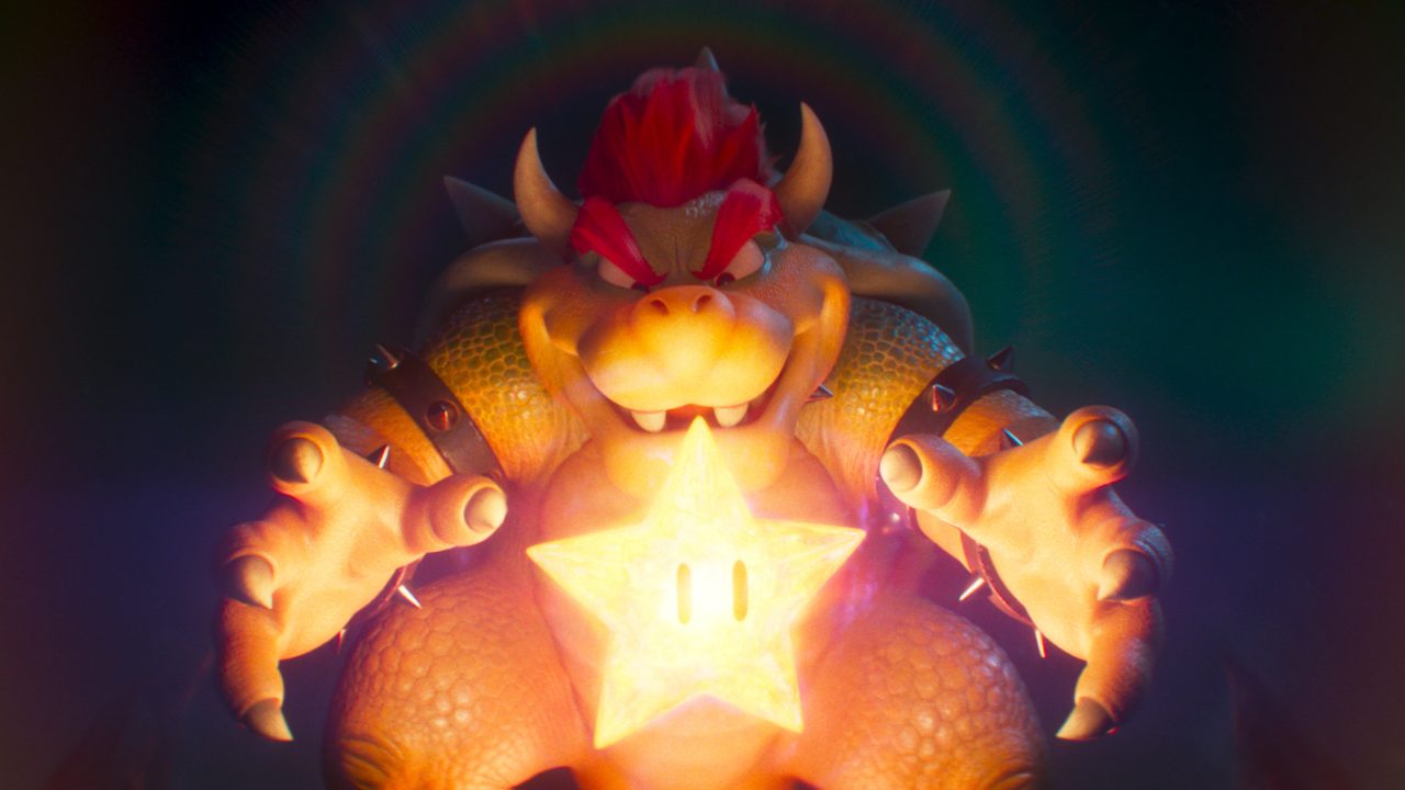 Bowser (voiced by Jack Black) in The Super Mario Bros. Movie, from Nintendo and Illumination.