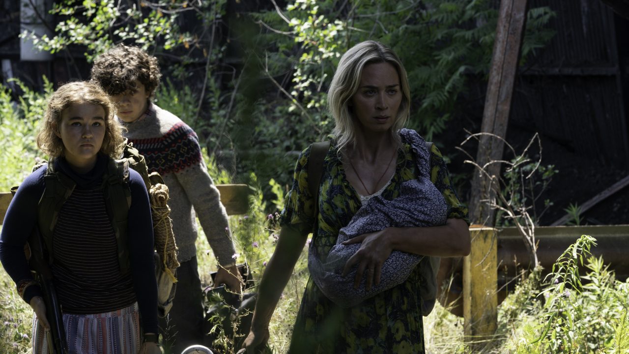 L-r, Millicent Simmonds, Noah Jupe and Emily Blunt star in Paramount Pictures' "A Quiet Place 2."
