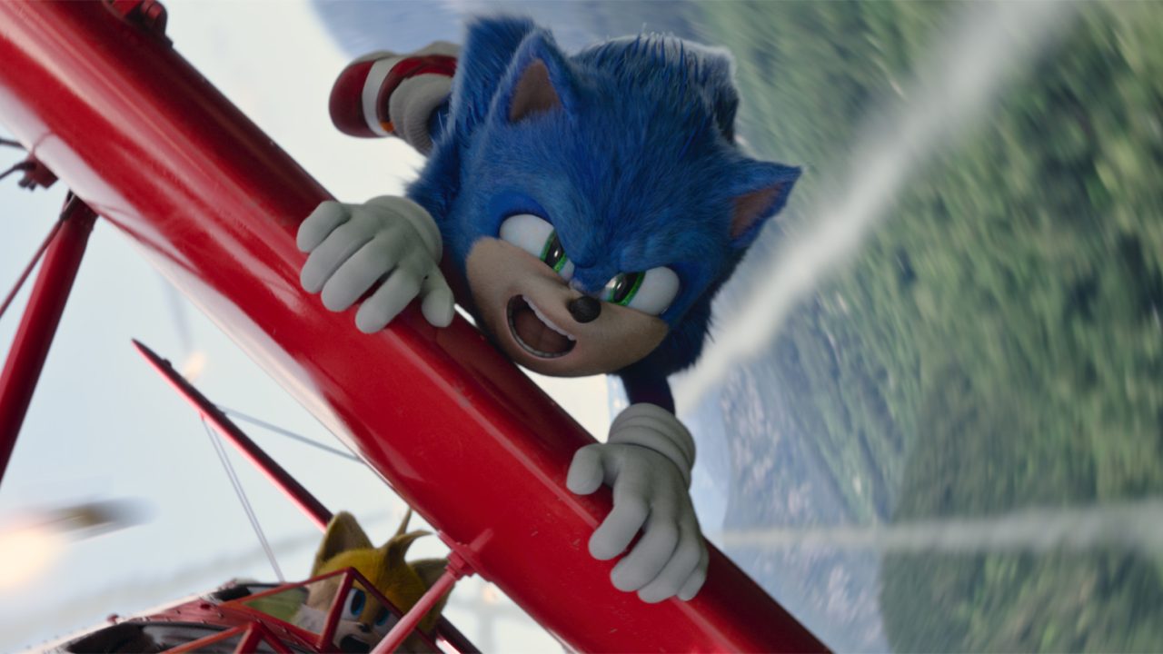 Sonic (Ben Schwartz) in SONIC THE HEDGEHOG 2 from Paramount Pictures and Sega. Photo Credit: Courtesy Paramount Pictures and Sega of America.