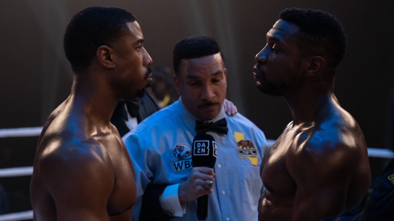 C3_19200_RC
Michael B. Jordan stars as Adonis Creed and Jonathan Majors as Damian Anderson in
CREED III 
A Metro Goldwyn Mayer Pictures film
Photo credit: Eli Ade
© 2022 Metro-Goldwyn-Mayer Pictures Inc. All Rights Reserved.