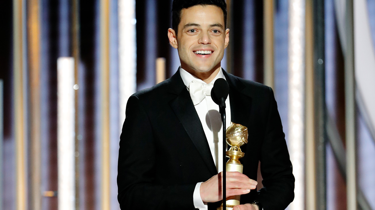 76th ANNUAL GOLDEN GLOBE AWARDS -- Pictured: Rami Malek, winner of Best Actor - Motion Picture, Drama at the 76th Annual Golden Globe Awards held at the Beverly Hilton Hotel on January 6, 2019 -- (Photo by: Paul Drinkwater/NBC)