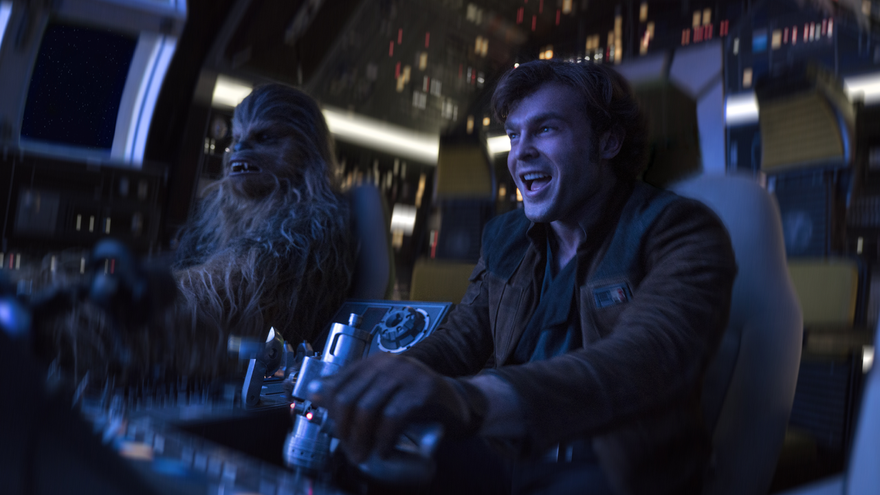 Alden Ehrenreich is Han Solo and Joonas Suotamo is Chewbacca in SOLO: A STAR WARS STORY.