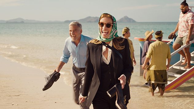 (from left) David (George Clooney) and Georgia (Julia Roberts) in Ticket to Paradise, directed by Ol Parker.

Photo Credit: Universal Pictures