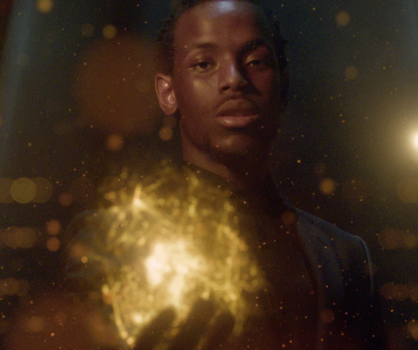 Still from BAFTA and DCM's Follow Your Spark campaign launching in cinemas 27 Oct 23. The brand trail sets out to showcase how BAFTA inspires and supports new talent entering the creative industries from all backgrounds, fronted by Micheal Ward. (Image ©BAFTA/DCM 2023)