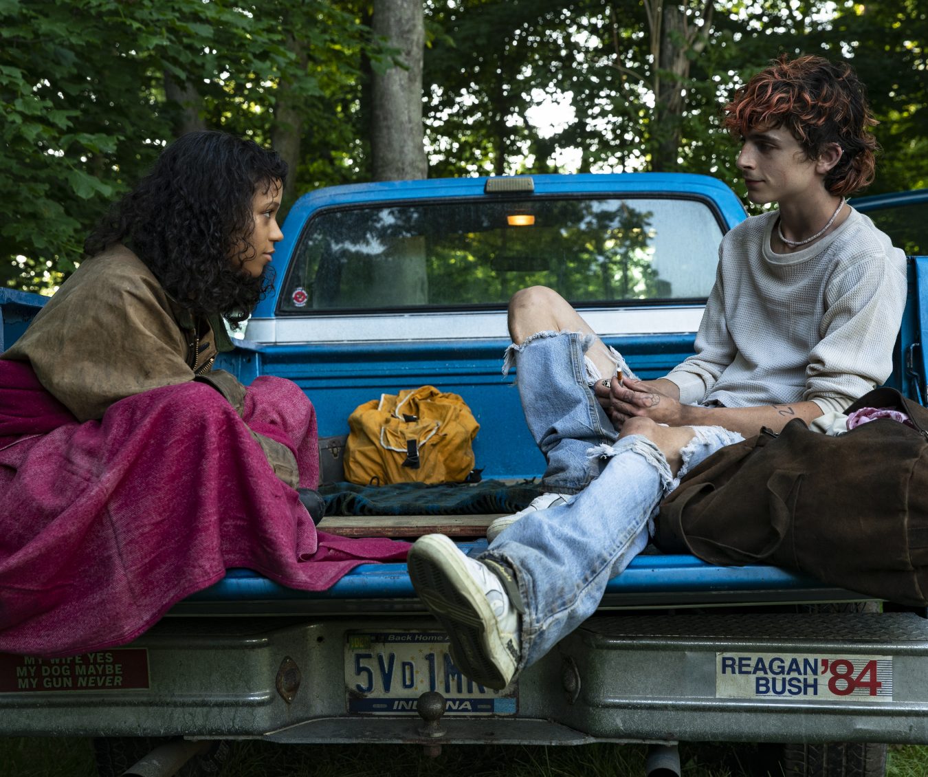 Taylor Russell (left) as Maren and Timothée Chalamet (right) as Lee in BONES AND ALL, directed by Luca Guadagnino, a Metro Goldwyn Mayer Pictures film.

Credit: Yannis Drakoulidis / Metro Goldwyn Mayer Pictures

© 2022 Metro-Goldwyn-Mayer Pictures Inc.  All Rights Reserved.