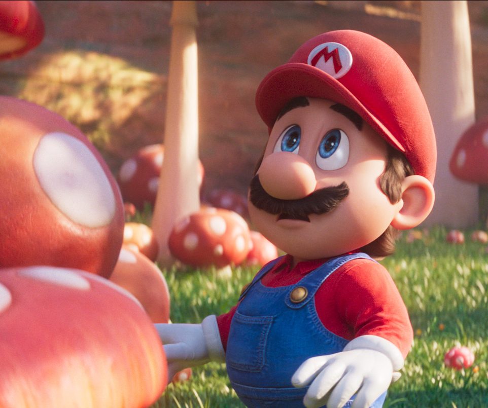 Mario (voiced by Chris Pratt) in The Super Mario Bros. Movie, from Nintendo and Illumination.
