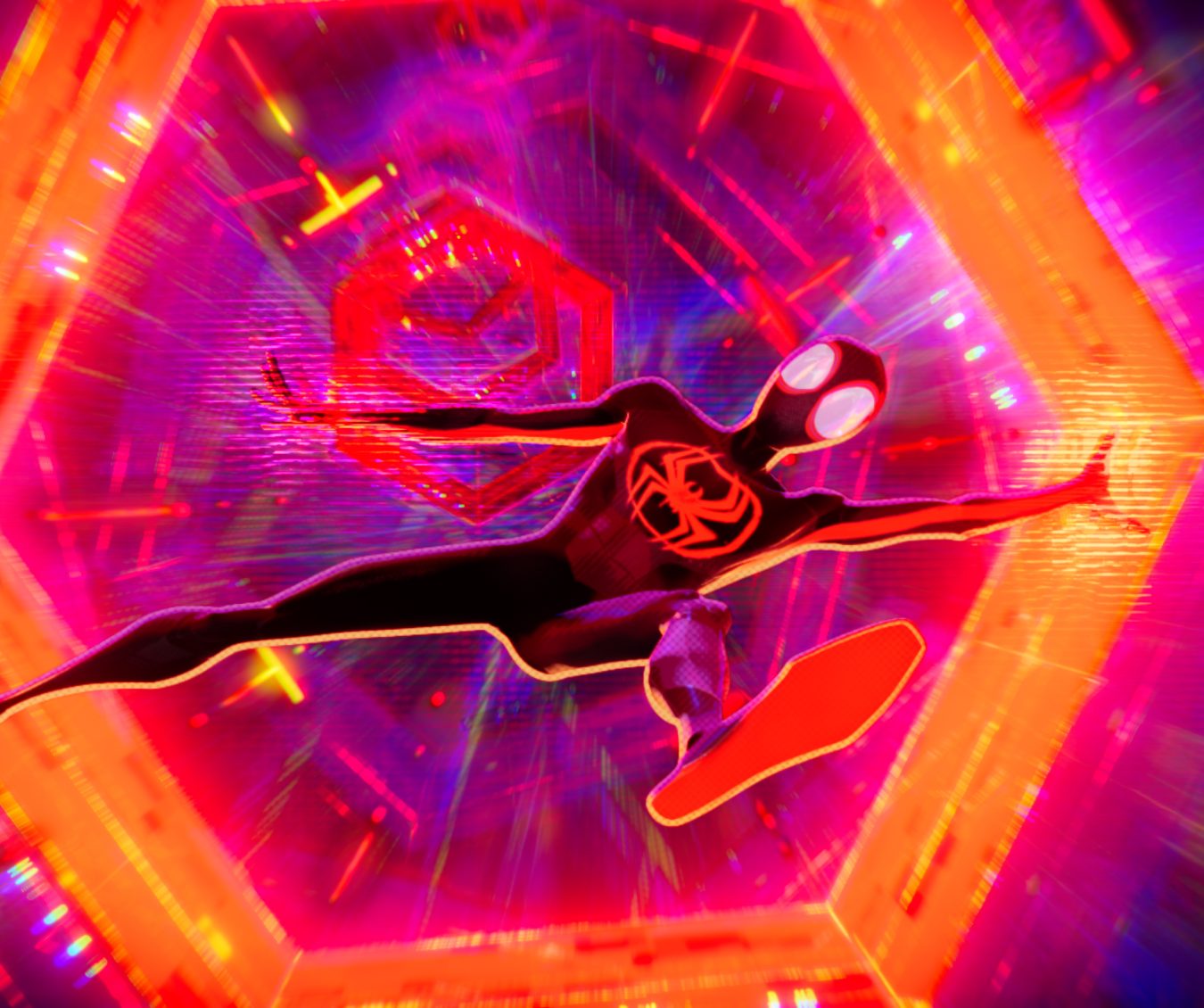 Miles Morales (Shameik Moore) in Columbia Pictures and Sony Pictures Animation's SPIDER-MAN™: ACROSS THE SPIDER-VERSE (PART ONE).